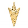 14k 3-D Textured Arrowhead Charm
