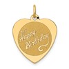 14k HAPPY BIRTHDAY 18mm Engravable Heart Disc Charm