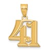 14k Polished Etched Number 41 Pendant