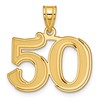 14k Polished Etched Number 50 Pendant