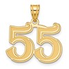 14k Polished Etched Number 55 Pendant