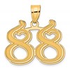 14k Polished Etched Number 88 Pendant