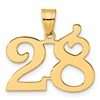 14k Polished Number 28 Pendant