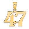 14k Polished Number 47 Pendant