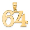 14k Polished Number 64 Pendant