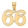 14k Polished Number 66 Pendant