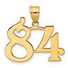 14k Polished Number 84 Pendant