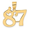 14k Polished Number 87 Pendant