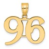 14k Polished Number 96 Pendant