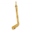 14k Satin Diamond-cut Hockey Stick Charm
