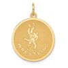 14k WRESTLING 19mm Engravable Disc Charm