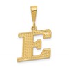 14k Textured Initial E Charm