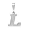 14kw Textured Initial L Charm