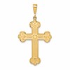 14k Budded Cross Pendant