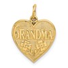 14k GRANDMA Heart Charm