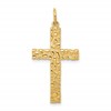 14k Nugget Style Cross Pendant