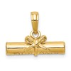 14k 3-D Hollow Polished DIPLOMA Pendant