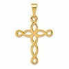 14k Polished Loop Cross Pendant