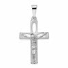 14k White Gold Crucifix Pendant