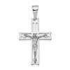 14k White Gold Crucifix Pendant