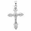 14k White Gold Crucifix Pendant