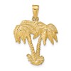14k Double Palm Trees Pendant
