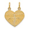 14k MOM-DAUGHTER 2-Piece Break-apart Heart Charm