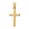 14k Polished Hollow Cross Pendant