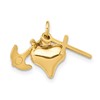 14K 3-D Faith, Hope And Charity Charm