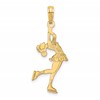 14k Ice Skater Turning Charm