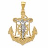 14k Two-tone Mariners Crucifix Pendant