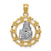 14k and White Rhodium Mother Holding Baby Pendant