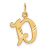 14K Diamond-cut Letter D Initial Charm