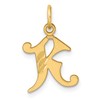 14K Diamond-cut Letter K Initial Charm