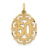 14k 50 in Oval Pendant