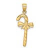 14k Solid Polished Candy Cane Charm