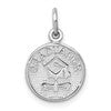 14k White Gold Polished GRADUATION Charm