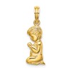 14k Praying Boy Charm