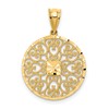 14K Fancy Filigree and Diamond Cut Charm