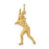 14k Female Baseball Batter Charm