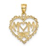 14K MOM in Heart Charm