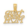 14K BEST MOM with Heart Charm