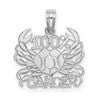 14k White Gold 100% CANCER Zodiac Charm