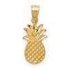 14K Brushed and Diamond-cut Pineapple Pendant