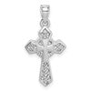 14K White Polished Celtic Cross Pendant