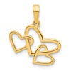 14k Polished Triple Heart Pendant