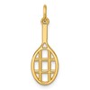 14K Polished Tennis Racket Pendant