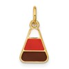 14K Polished Enameled Candy Corn Pendant