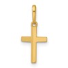 14k Polished Knife Edge Top Latin Cross Charm / Pendant