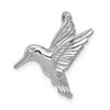 14k White Gold Polished Open-Backed Hummingbird Chain Slide